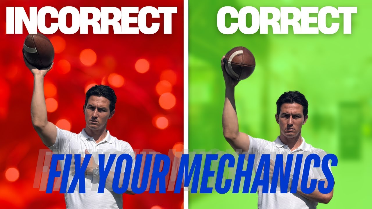 How To Fix Your Throwing Mechanics Quickly | Quarterback Mechanics Video #quarterbacktraining