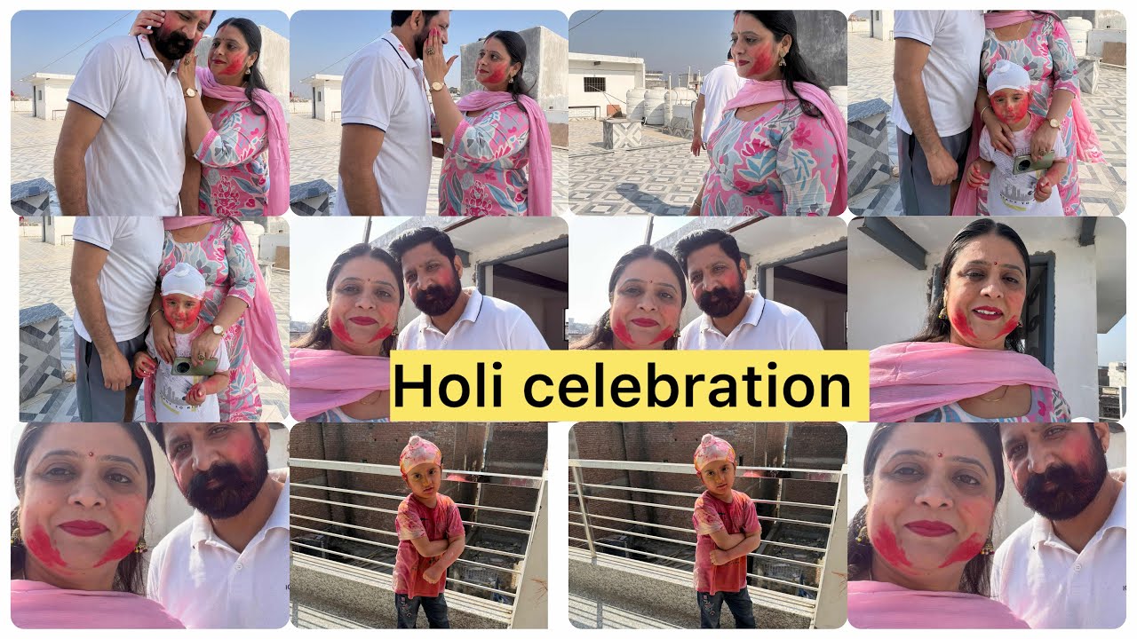 Es vlog ch bahoot hi jiada mistake ne sorry to all☺️Holi celebrating with family 🌺🌹