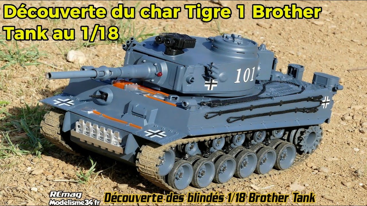 D&eacute;couverte et essai du char Tigre RC de chez Brother Tank au 1/18