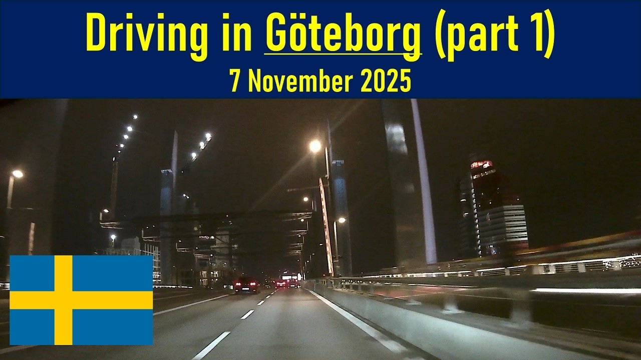 Driving in Göteborg, Sweden (7 November 2025) (part 1)