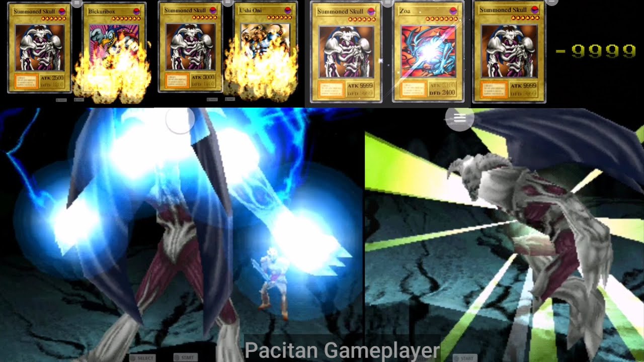 Yugioh Summoned Skull 9999/9999 Eat Equips Yu-Gi-Oh! Forbidden Memories 1080p HD