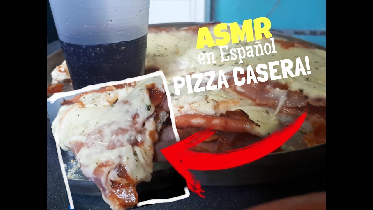 ASMR en Español: Comiendo Pizza Casera con Coca [HD 720p]