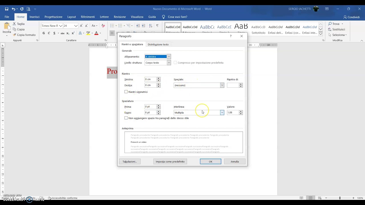 Microsoft Word: intefaccia grafica e formattazione