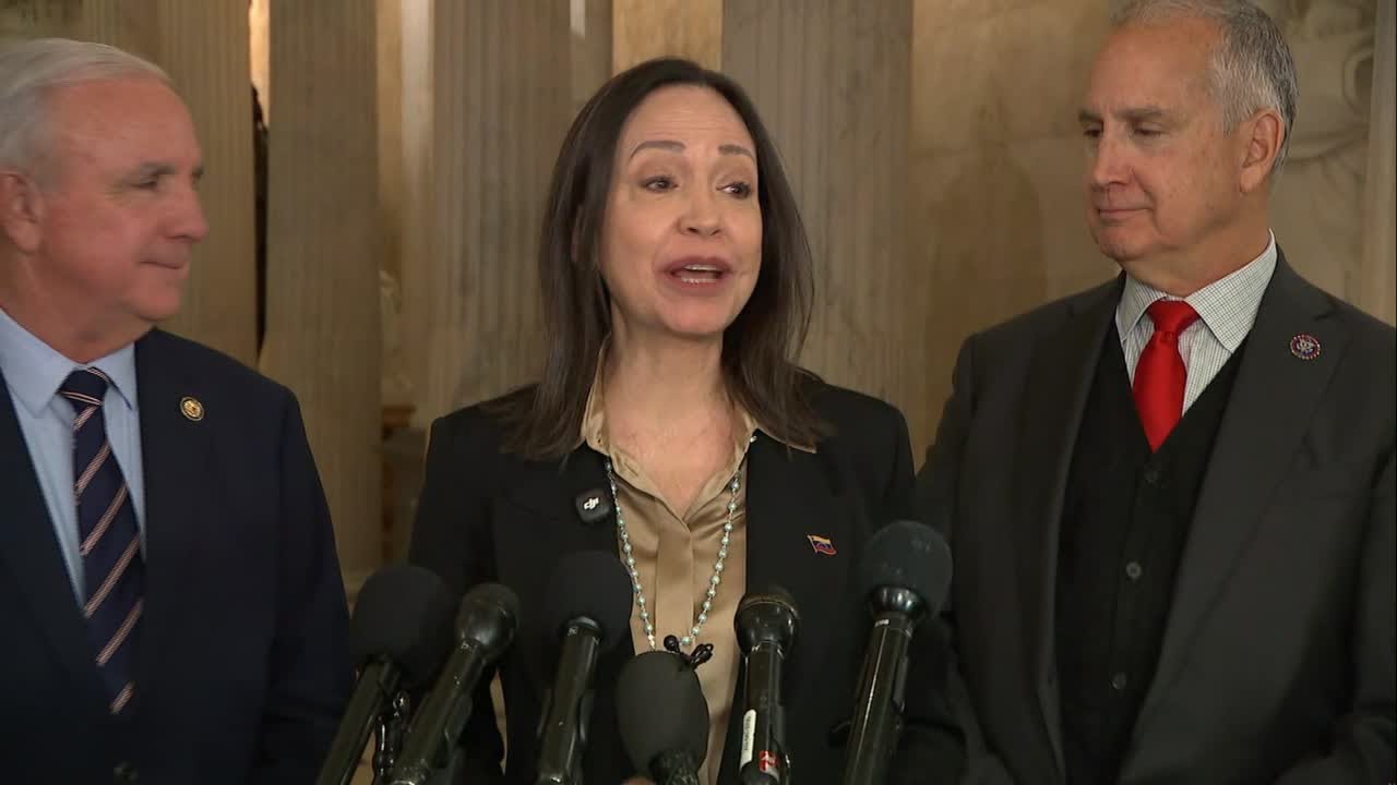 Venezuela's Maria Corina Machado meets with US lawmakers