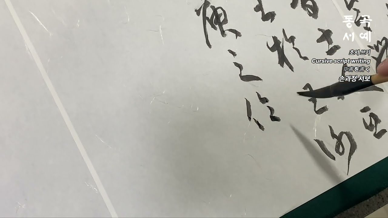 초서 쓰기 11 Cursive script writing 草書を書く손과정 서보