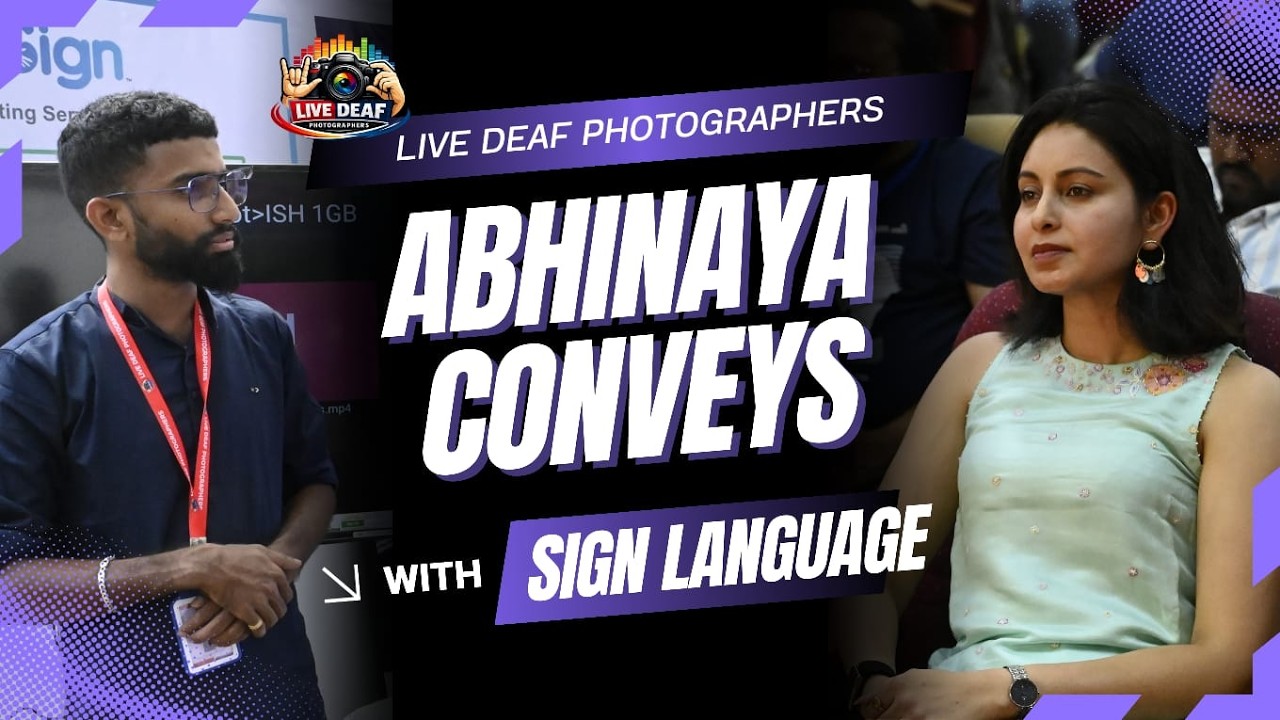 Welcome : Abhinaya Conveys Love with Her Sign Language India expo deaf Bangalore