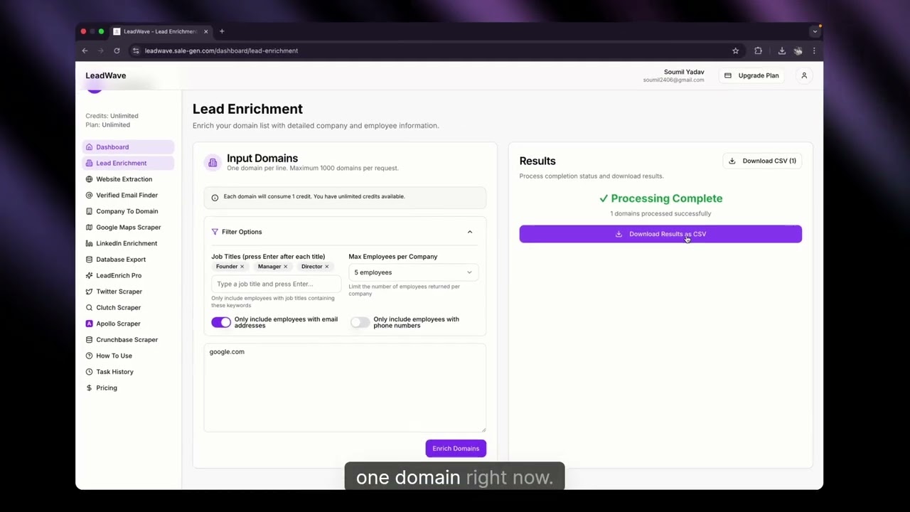Lead Enrichment In LeadWave