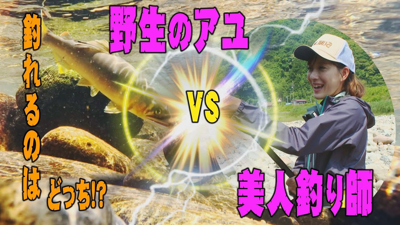 【鮎友釣り】　野生のアユ　VS　美人釣り師～上巻
