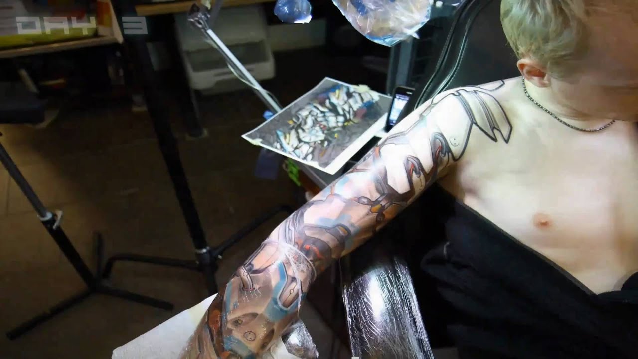 Lux Altera - Robot Sleeve Tattoo Timelapse