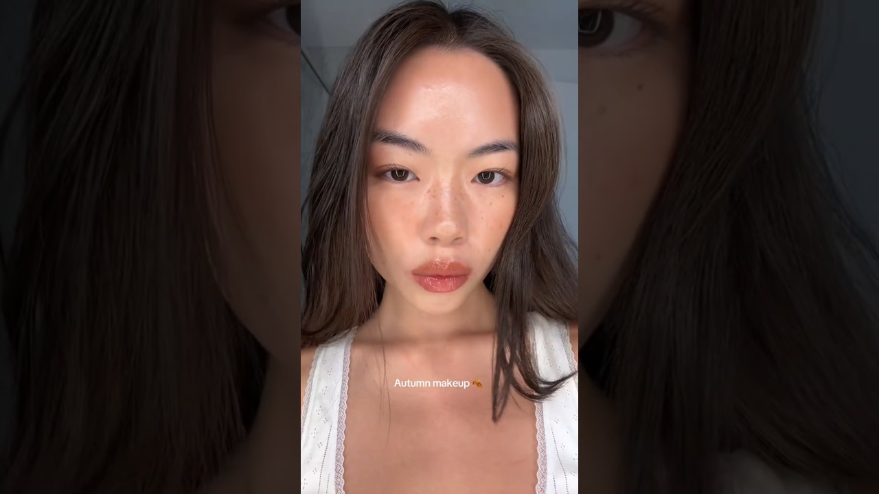 Autumn makeup 🍂☕️🧸🍁#glassskin#glowyskin#fall#fallmakeup#autumnaesthetics#makeup#shorts#tutorial#fypシ