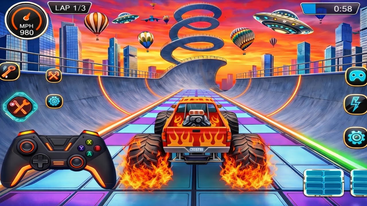 Monster Truck Mega Ramp Racing 🏁🔥 Extreme Stunts & Impossible Jumps | Android Gameplay