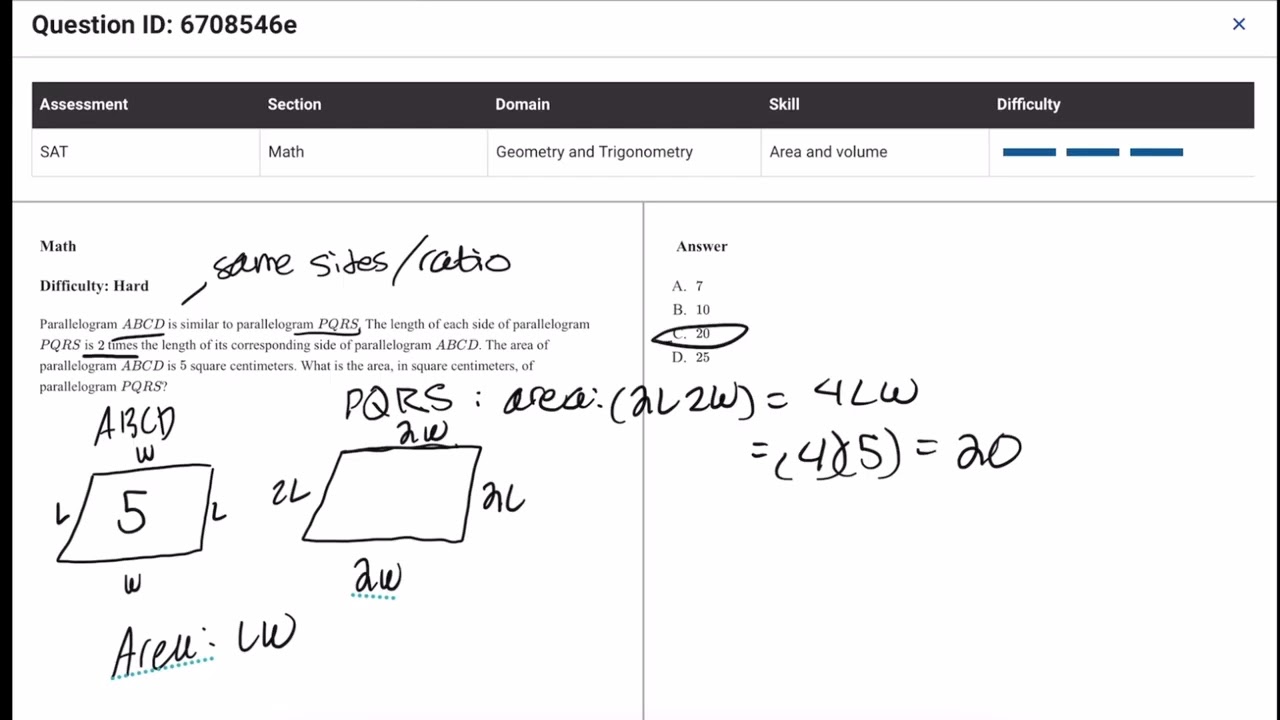 Trigonometry & Geometry (SAT Question Bank 6708546e)