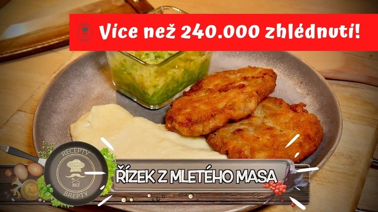 FAMÓZNÍ ŘÍZEK Z MLETÉHO MASA A VÝTEČNÁ BRAMBOROVÁ KAŠE! Úžasný oběd nebo večeře, jednoduše a rychle!