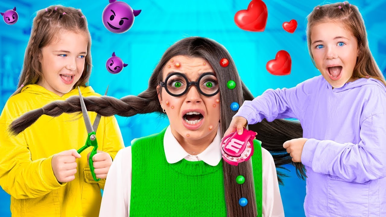 Extremes Makeover mit den Gadgets von TikTok/Die Zwillinge helfen der Nerd Nanny, beliebt zu werden!
