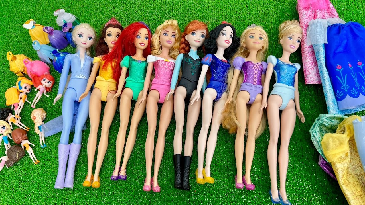 ASMR 5 MYSTERY SURPRISES Disney Princess Mattel Miniature Dolls Satisfying Unboxing NO Talking Video