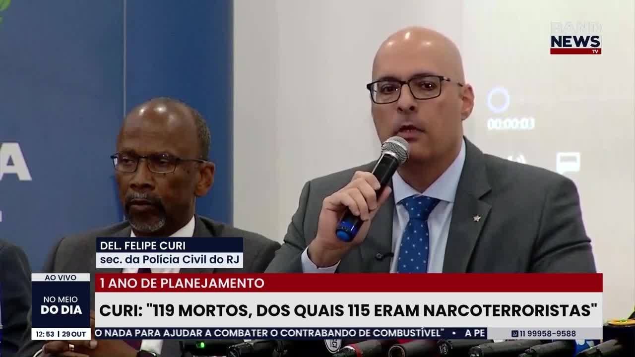 '119 mortos, dos quais 115 eram narcoterroristas', diz delegado sobre megaoperação