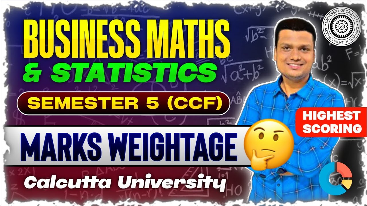 Maths And Stats Chapterwise Marks Weightage | Semester -5 Ccf | strategy🔥| Calcutta University 