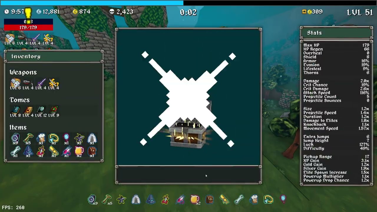 Megabonk - 600K + run Dicehead - bad rng