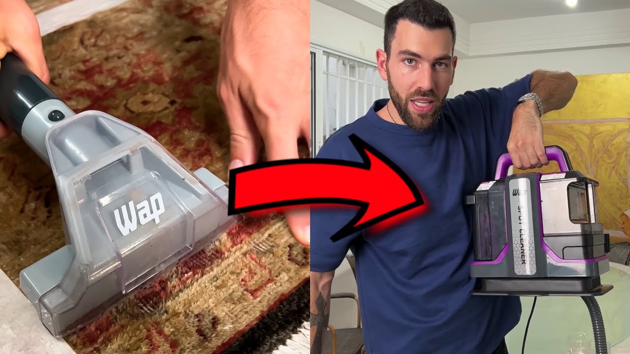 Essa extratora port&aacute;til revelou uma CROSTA de sujeira no meu tapete! 🧼😱