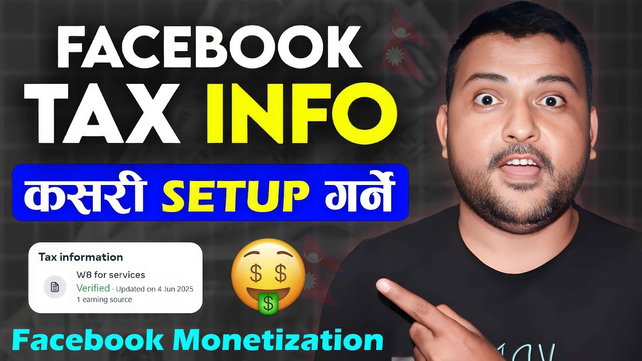 Facebook Monetization In Nepal | How To Add Your Tax Info In Facebook Page For Get Paid?