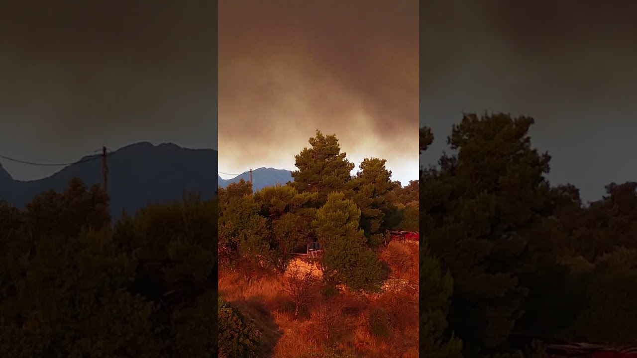 West Attica Wildfire, Greece 2026 - 100+ burned houses | Evacuation order | Smoke | disaster! 💔