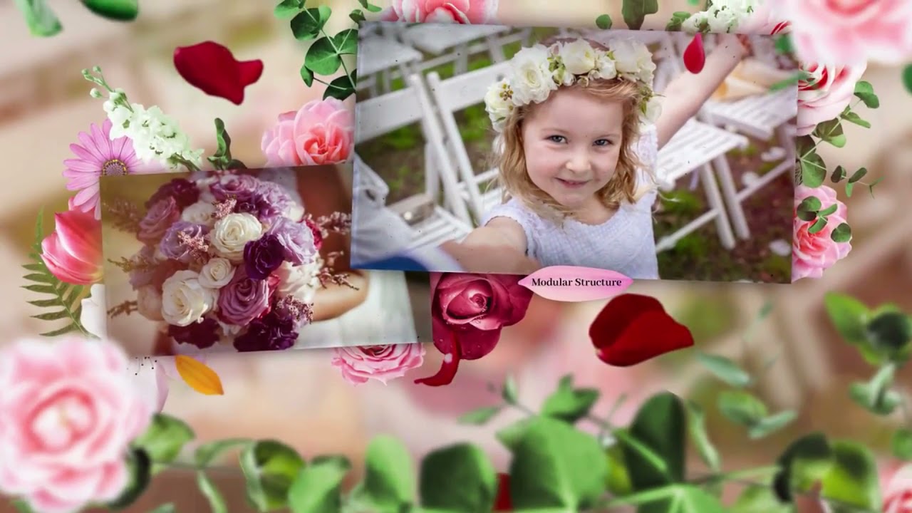 Wedding Flower Slideshow templates -Video World  || After Effects Project Download