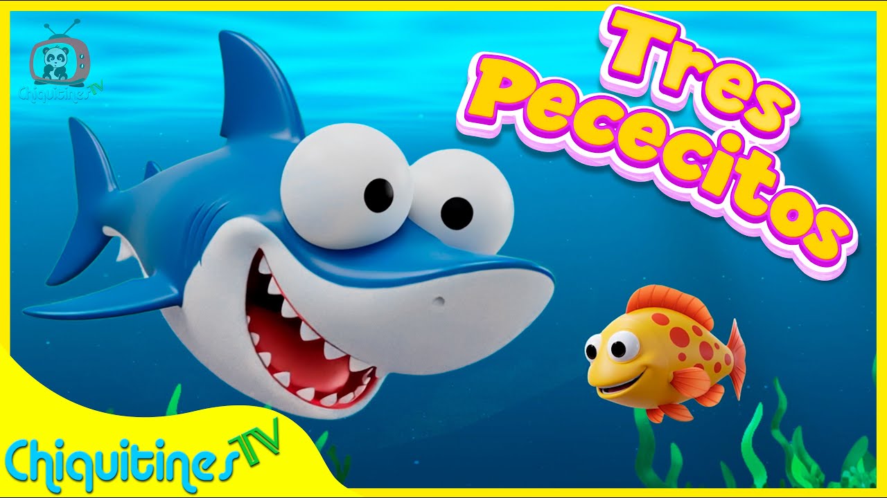 🐟🦈Tres Pececitos 🐡 🎶 CANCION INFANTIL divertida 🎶 – ChiquitinesTV
