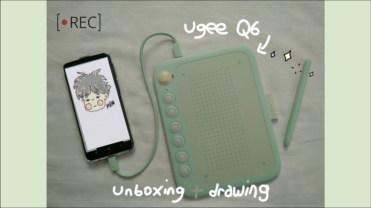 my first pen tablet ╰(*°▽°*)╯ | ugee q6 drawing tablet unboxing and review