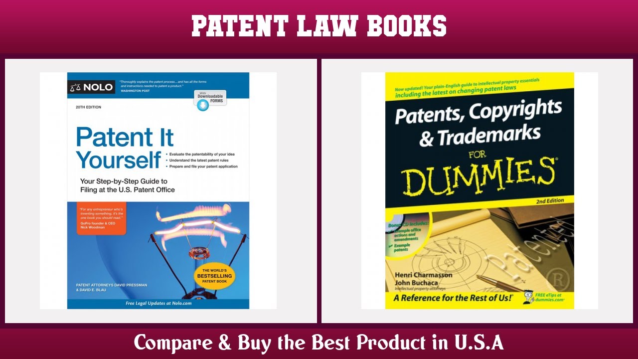 Top 10 Patent Law Books to buy in USA 2021 | Price & Review
