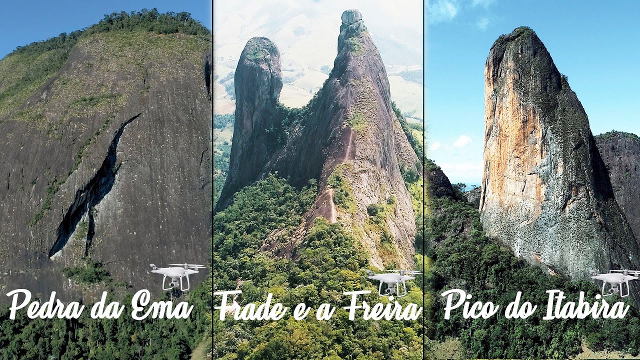 DRONE EM: PEDRA DA EMA - PEDRA DO FRADE E A FREIRA - PICO DO ITABIRA