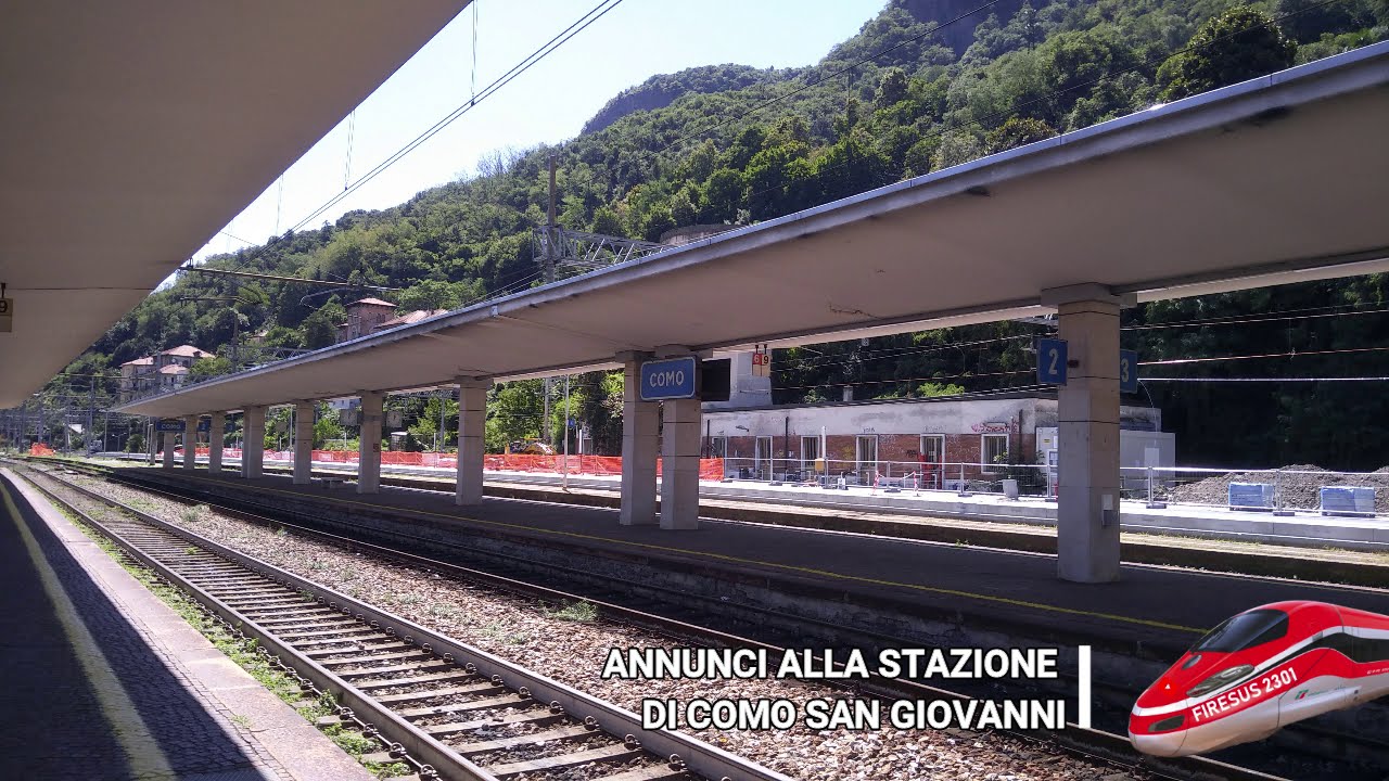 Annunci alla stazione di Como San Giovanni