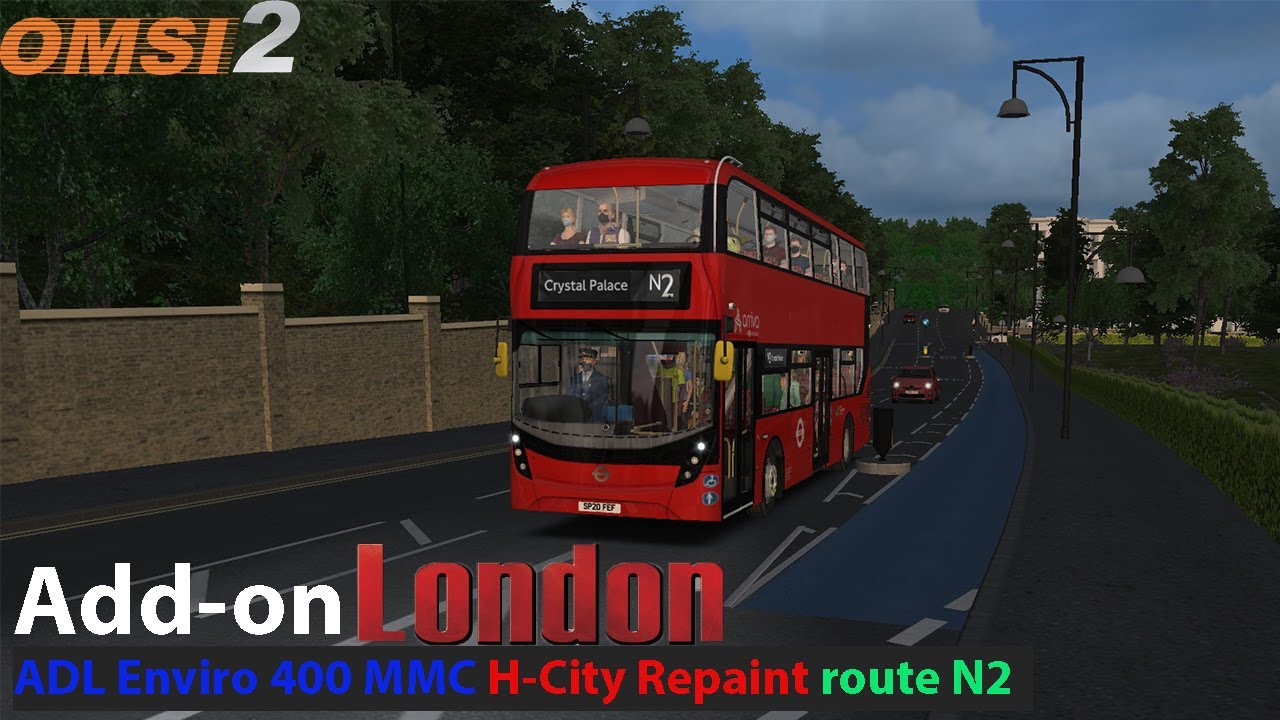 Omsi 2: ADL Enviro 400 MMC H-City Repaint - Arriva London | Addon London route N2