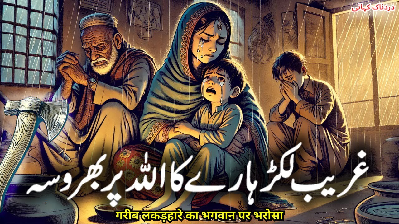 Ghareeb Lakarhara Aur Bhooke Bachay | Barish Ki Raat Ka Imtihan | Islamic Moral Story in Hindi Urdu