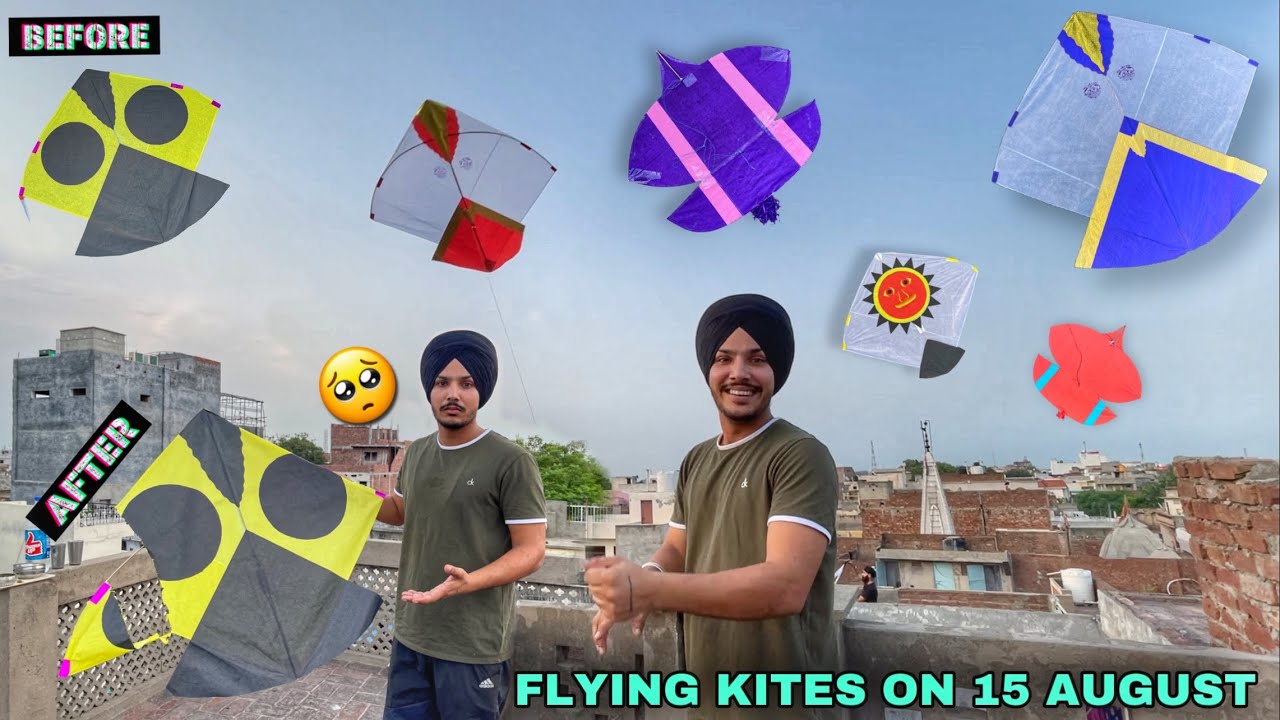 Flying kites on 15 august 😱 *KITE FATT GYI* Pakistani Kites