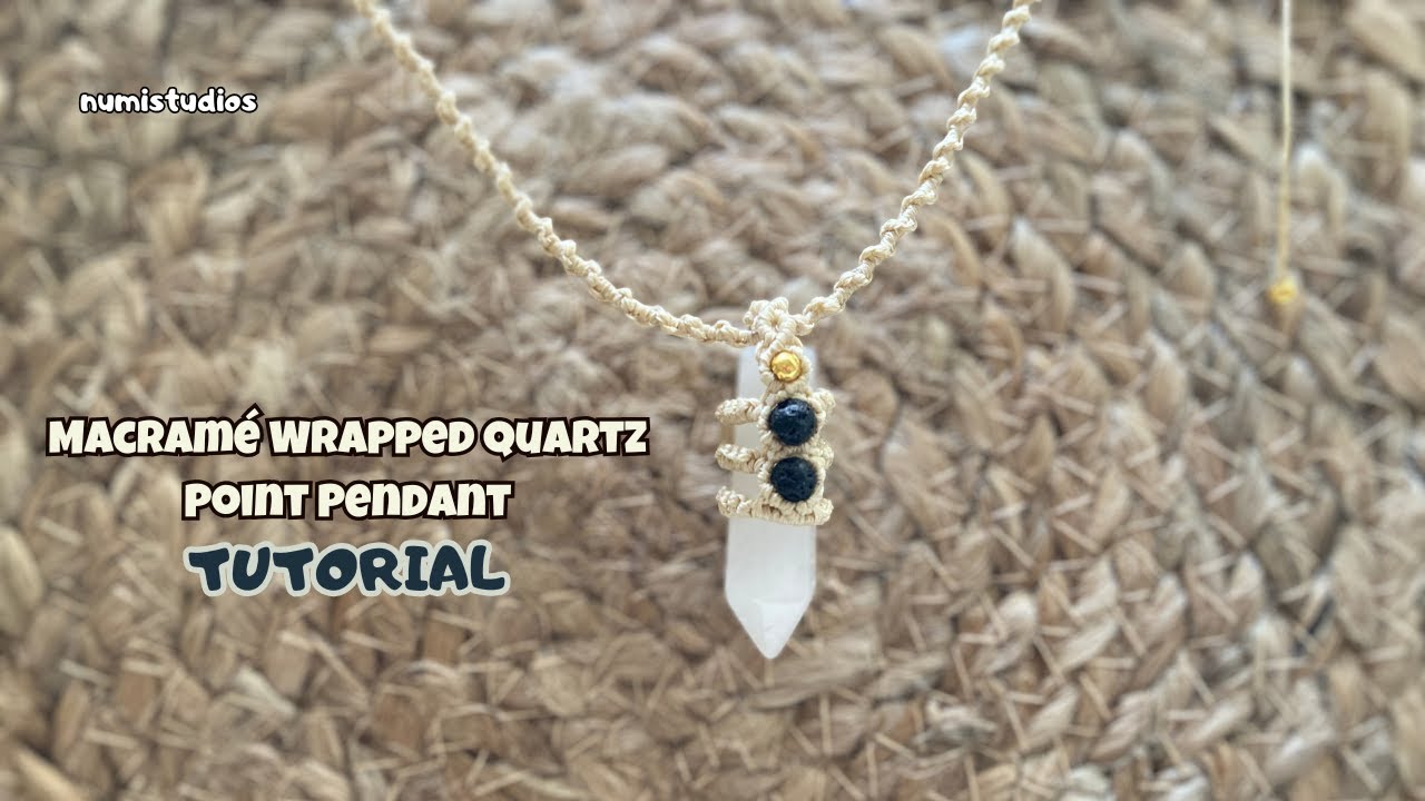 How to Make a Macramé Wrapped Quartz Point Pendant (PandaHall Collaboration)
