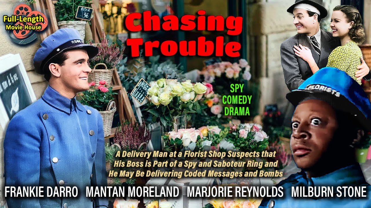 Chasing Trouble (1940) &mdash; Comedy Spy Drama / Frankie Darro, Mantan Moreland, Marjorie Reynolds
