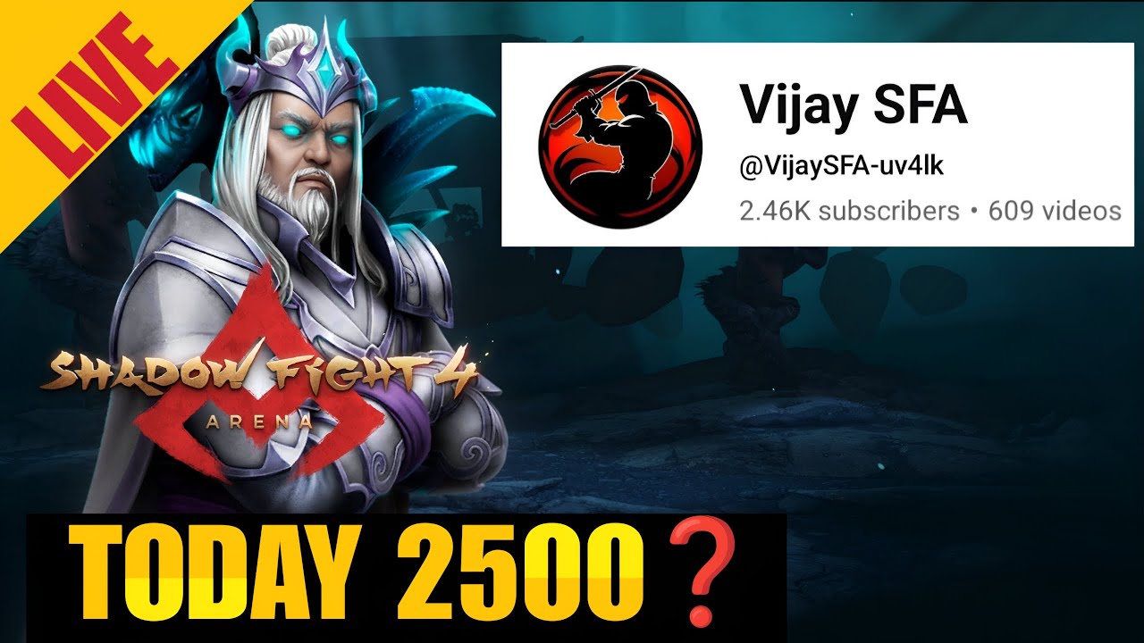 🍿 Will we reach 2500 subscribers today❓in Shadow Fight 4 Arena LIVE