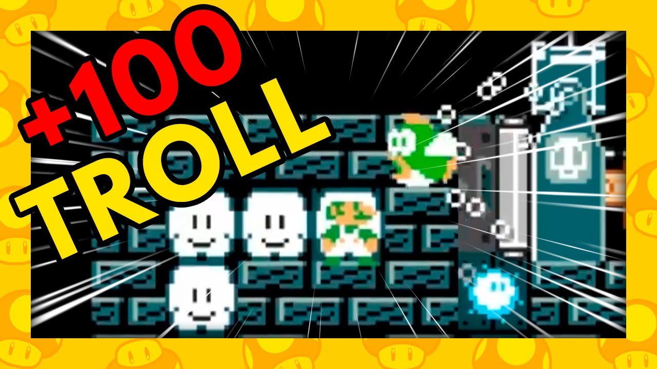 Mas de 100 Trolleos en este Nivel Troll [Super Mario Maker 2]
