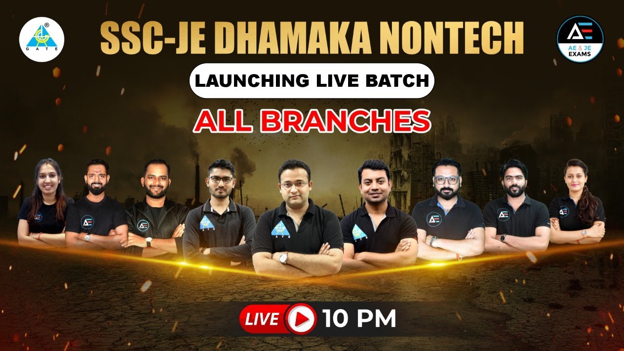 ❤️Live Class❤️SSC - JE Dhamaka (Only Nontech) for all Branches