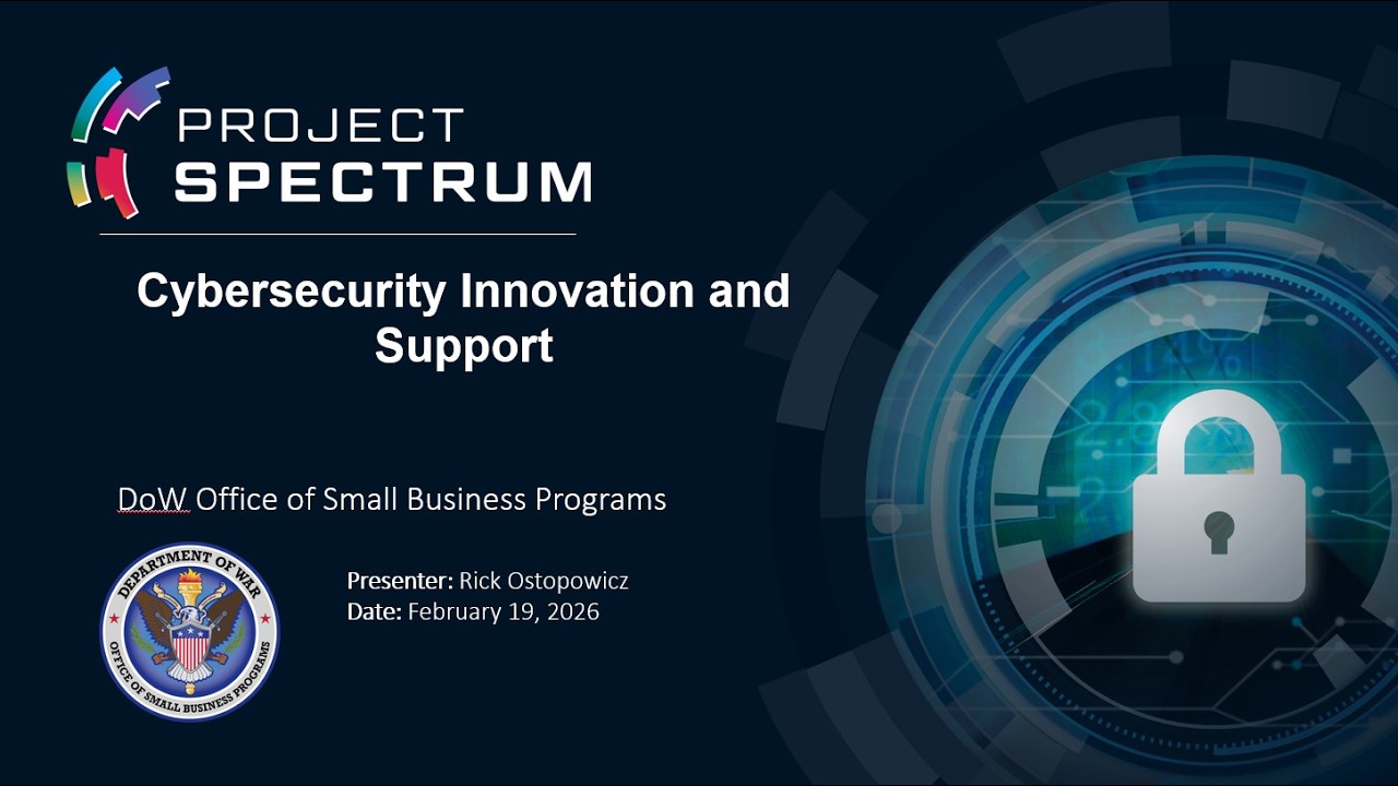 Webinar: Cybersecurity Innovation & Support