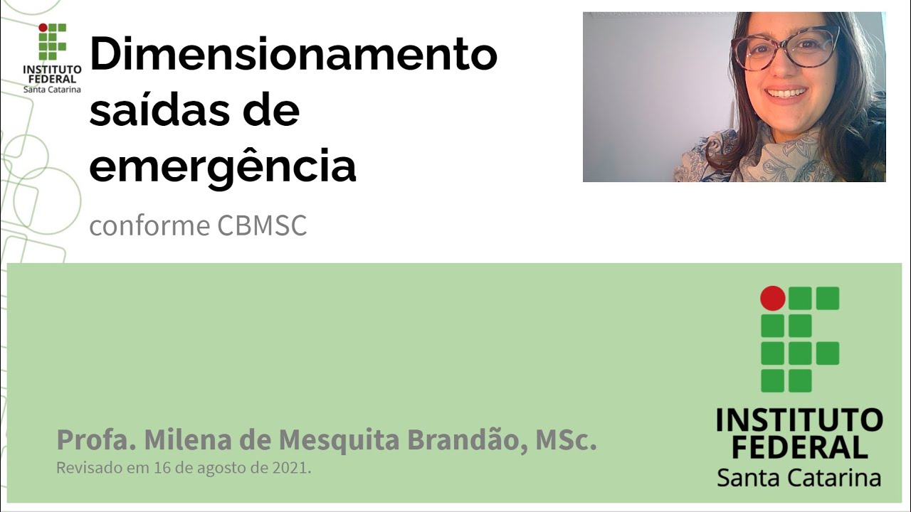 Cálculo das saídas de emergência (IN9 CBMSC)