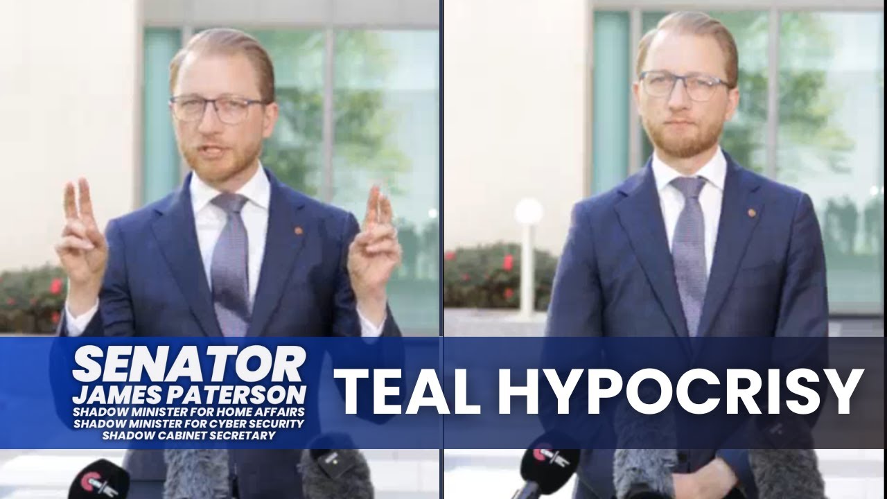 Senator Paterson reacts to teal's brazen theft of election sign