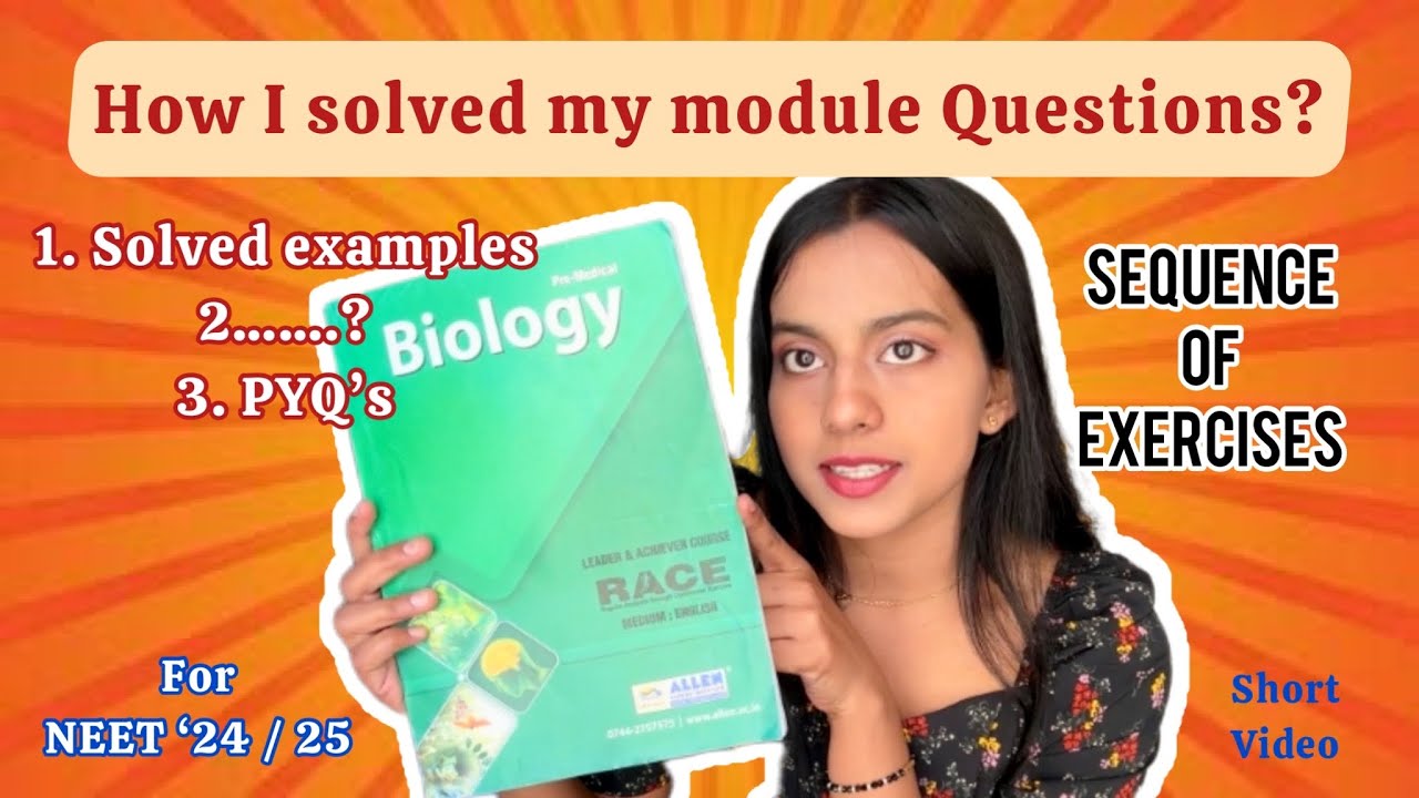 How I solved my module questions❓| Sequence | ALLEN | #neet #study #allen #modules #pw #neet2024