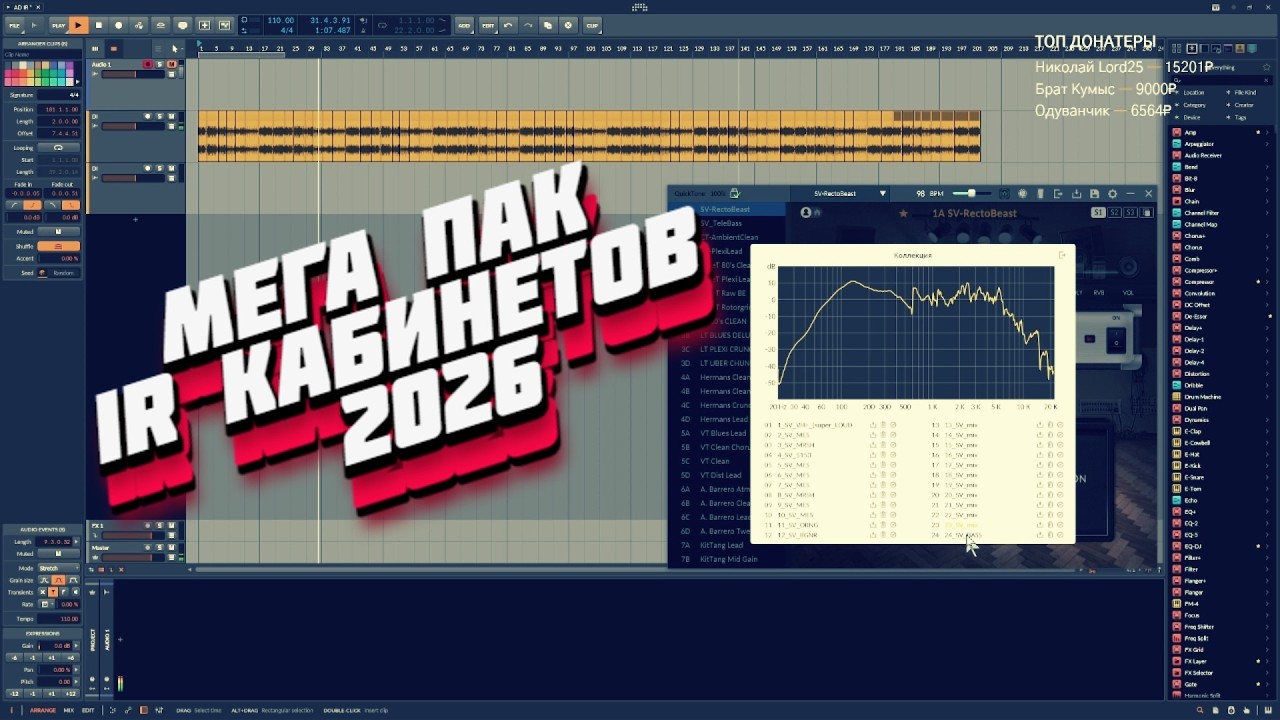 НОВЫЙ ПАК IR: Импульсы гитарных кабинетов (24.02.26) — Тест и звук
