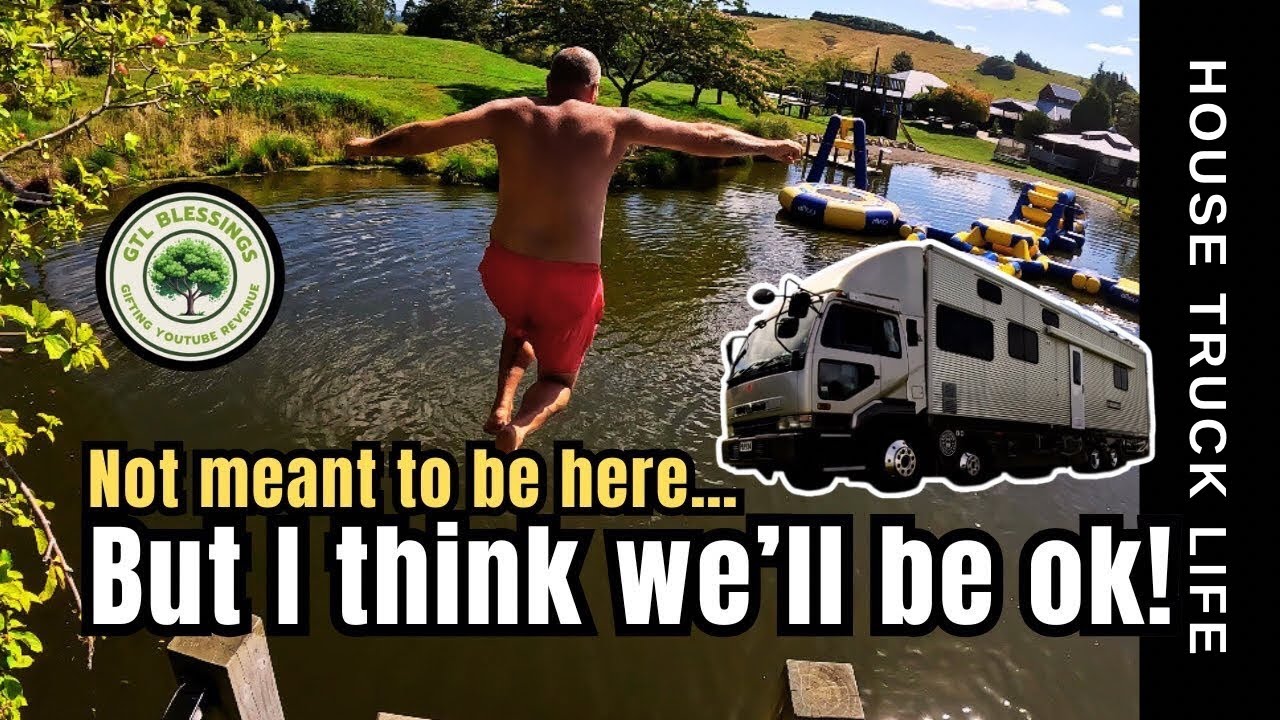 Parking our House Truck at an Adventure Park! Changed plans | RV Life and Travel