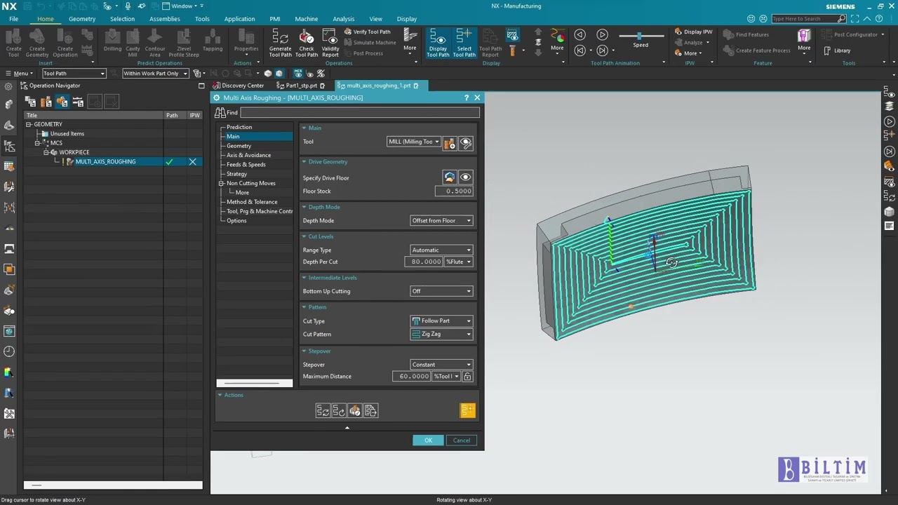 Siemens NX CAM İpuçları - Multi Axis Roughing