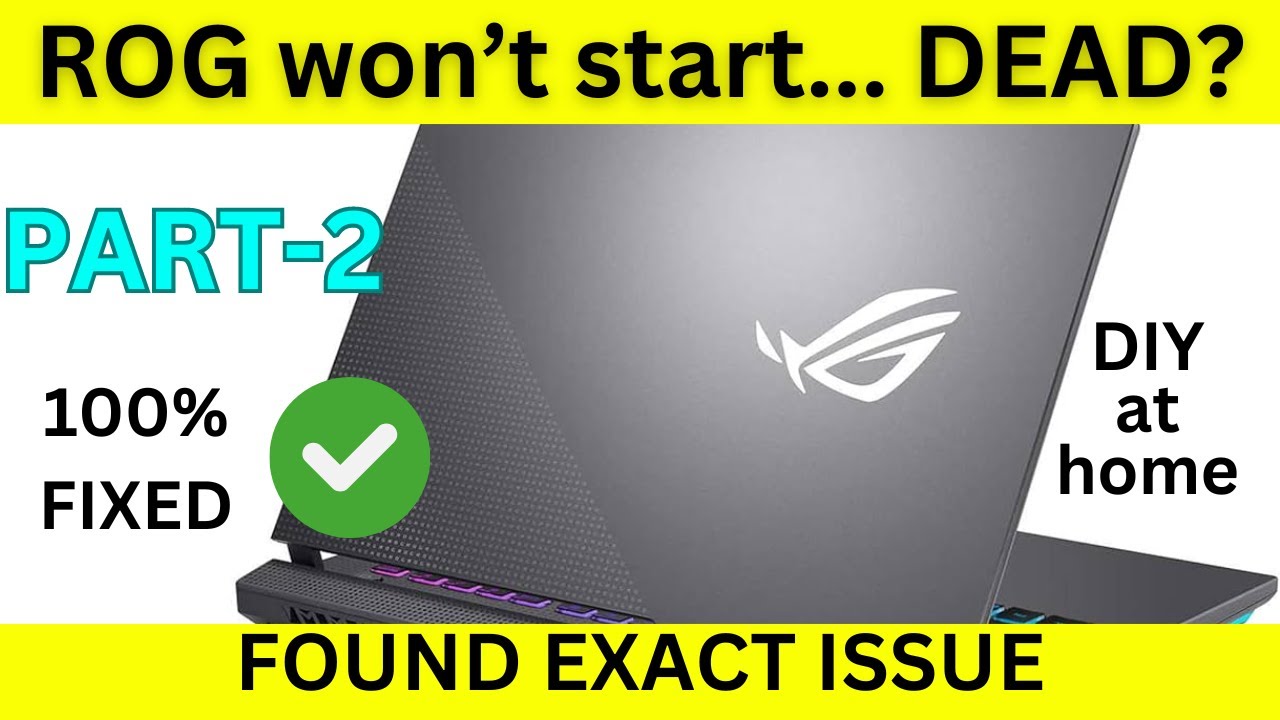 asus rog laptop no power | part 2 | Fixed #asus #rog