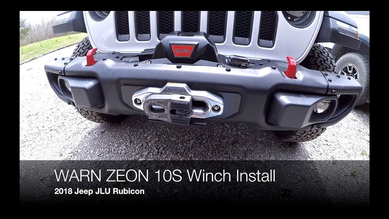 How to Install a WARN ZEON 10S Winch on a 2018 Jeep JLU Rubicon with the WARN JL Winch Plate