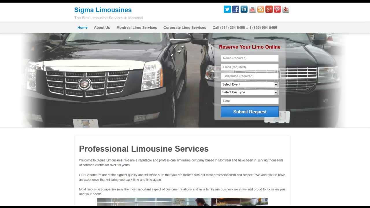 Professional Corporate and Montreal Limo Services - Sigma Limousines