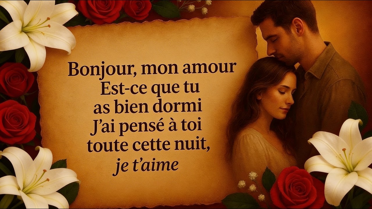 Bonjour mon amour ❤️ Je pense à toi… Je t’aime fort 💌